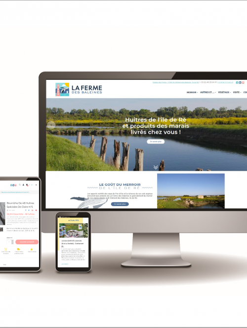 SIte Vitrine de La Ferme des Baleines par Totem Communication Marketing Ile de Ré